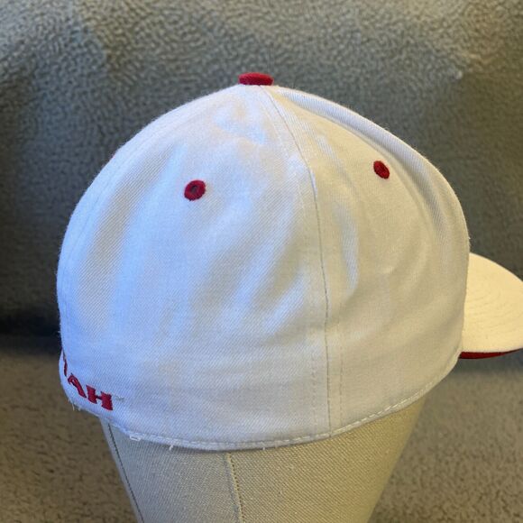 Utah Utes Hat Cap Fitted Adult 7 1/2 Wool Bend White Twins Enterprise NCAA - Picture 6 of 9